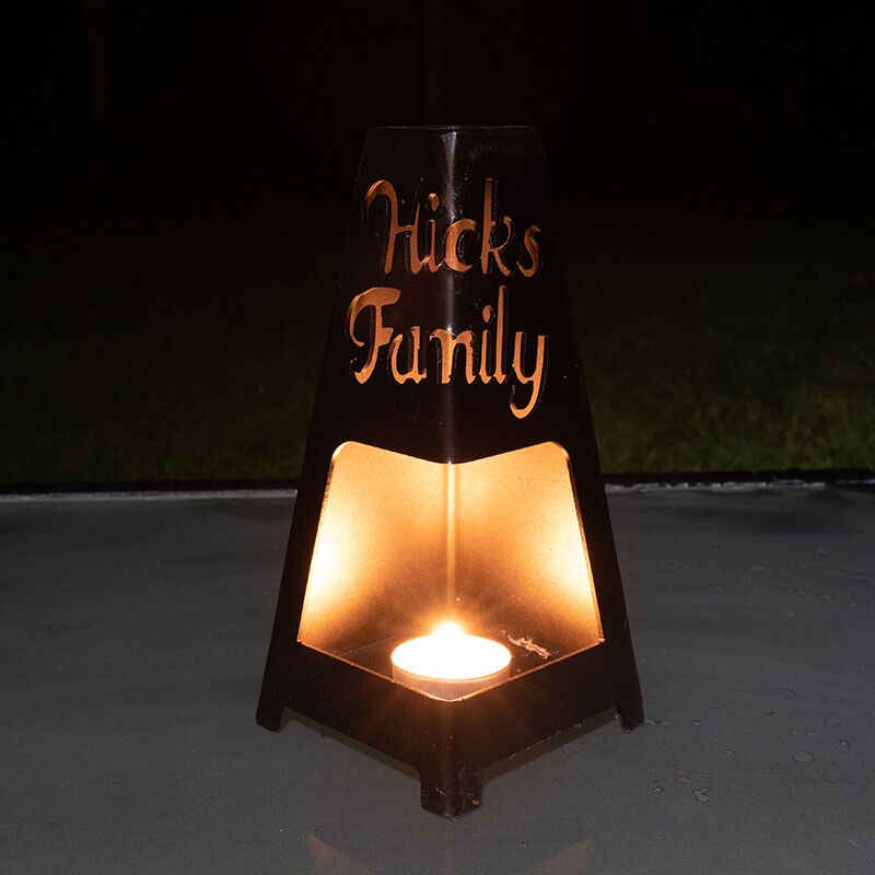 Bespoke AFrame Candle Holder Steel Creations